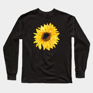 Watercolor Style Sunflower Floral Flower Long Sleeve T-Shirt